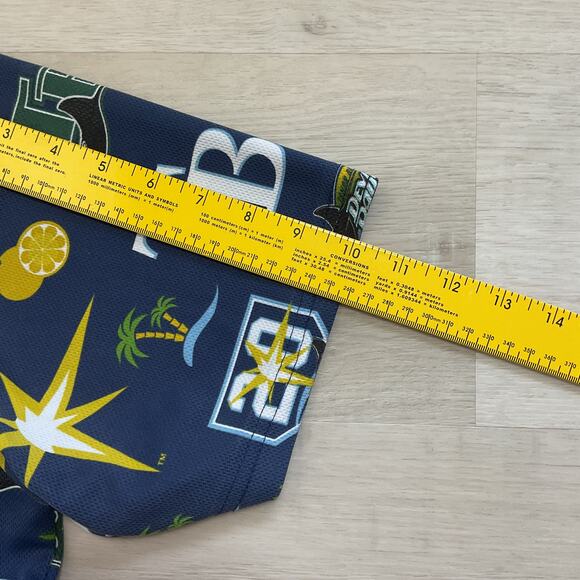 Match Up Mens Tampa Bay Rays Hawaiian Button Up Size XL - Picture 9 of 9